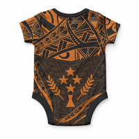 FSM Kosrae States Baby Onesie Micronesia Vintage Polynesian Tribal Gold Version LT9 - Polynesian Pride