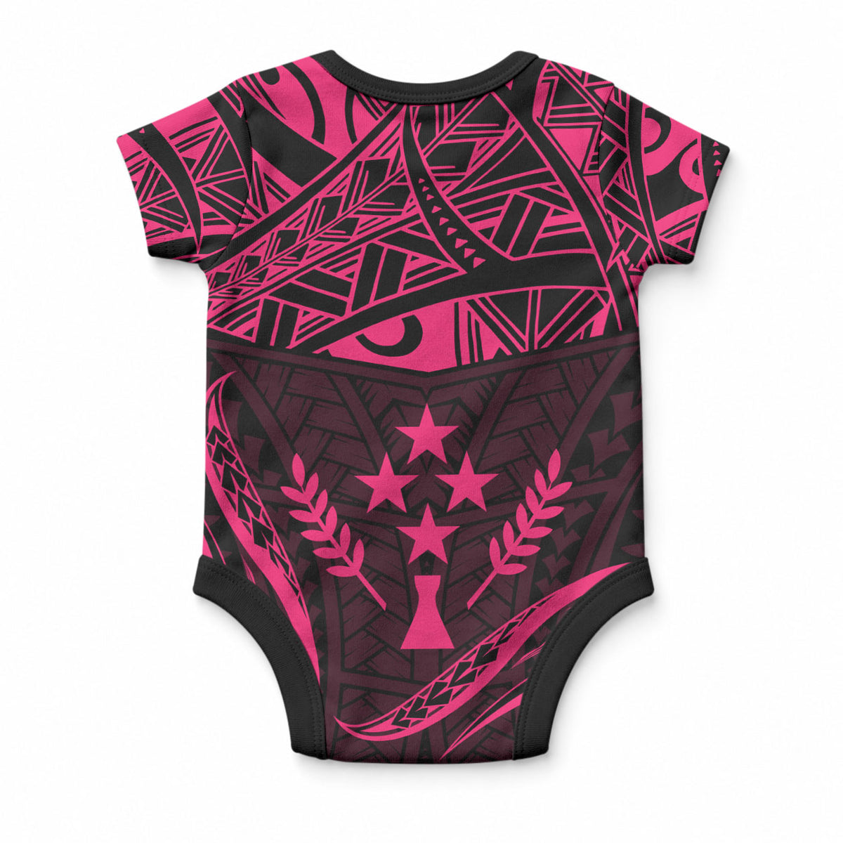 FSM Kosrae States Baby Onesie Micronesia Vintage Polynesian Tribal Pink Version LT9 - Polynesian Pride