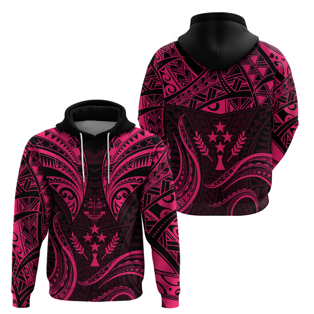 FSM Kosrae States Hoodie Micronesia Vintage Polynesian Tribal Pink Version LT9 - Polynesian Pride