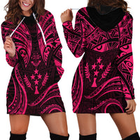 FSM Kosrae States Hoodie Dress Micronesia Vintage Polynesian Tribal Pink Version LT9 - Polynesian Pride