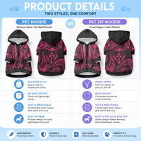 FSM Kosrae States Pet Hoodie Micronesia Vintage Polynesian Tribal Pink Version LT9 - Polynesian Pride