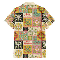 Mele Kalikimaka Hawaii Christmas Family Matching Long Sleeve Bodycon Dress and Hawaiian Shirt Melemele Mama Seamless Floral Motif LT9 - Polynesian Pride