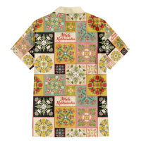 Mele Kalikimaka Hawaii Christmas Family Matching Mermaid Dress and Hawaiian Shirt Melemele Mama Seamless Floral Motif LT9 - Polynesian Pride