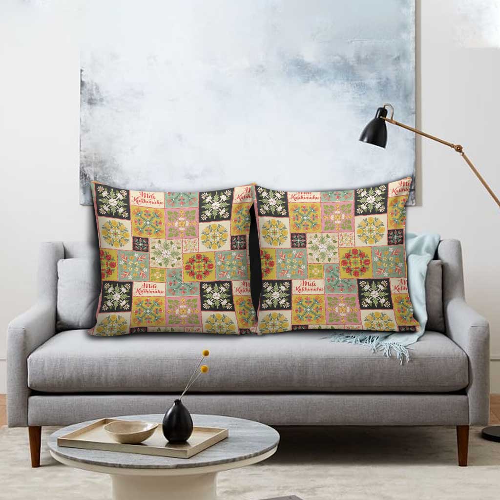 Mele Kalikimaka Hawaii Christmas Pillow Cover Melemele Mama Seamless Floral Motif - Polynesian Pride