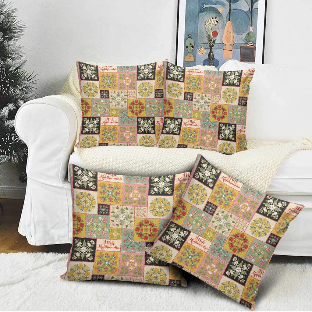 Mele Kalikimaka Hawaii Christmas Pillow Cover Melemele Mama Seamless Floral Motif - Polynesian Pride
