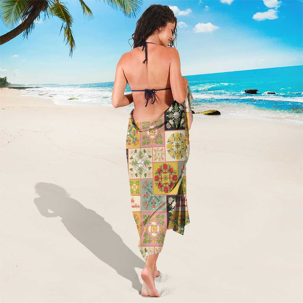 Mele Kalikimaka Hawaii Christmas Sarong Melemele Mama Seamless Floral Motif - Polynesian Pride