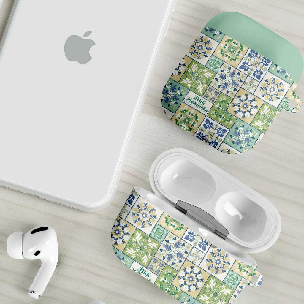 Mele Kalikimaka Hawaii Christmas AirPods Case Omaomao Seamless Floral Motif - Polynesian Pride
