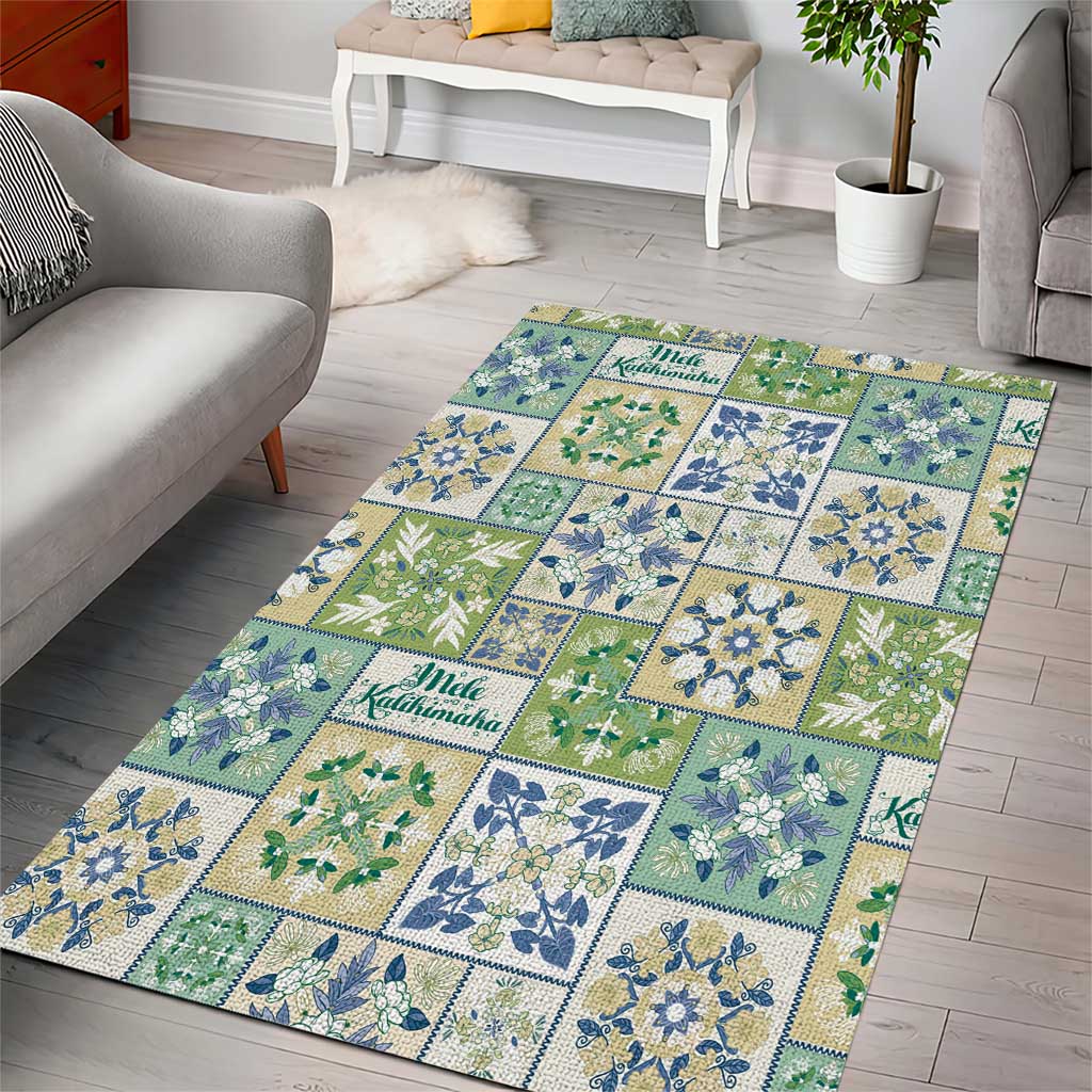 Mele Kalikimaka Hawaii Christmas Area Rug Omaomao Seamless Floral Motif - Polynesian Pride
