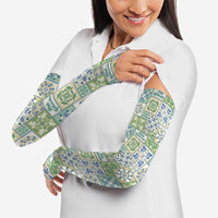 Mele Kalikimaka Hawaii Christmas Arm Sleeves Omaomao Seamless Floral Motif - Polynesian Pride