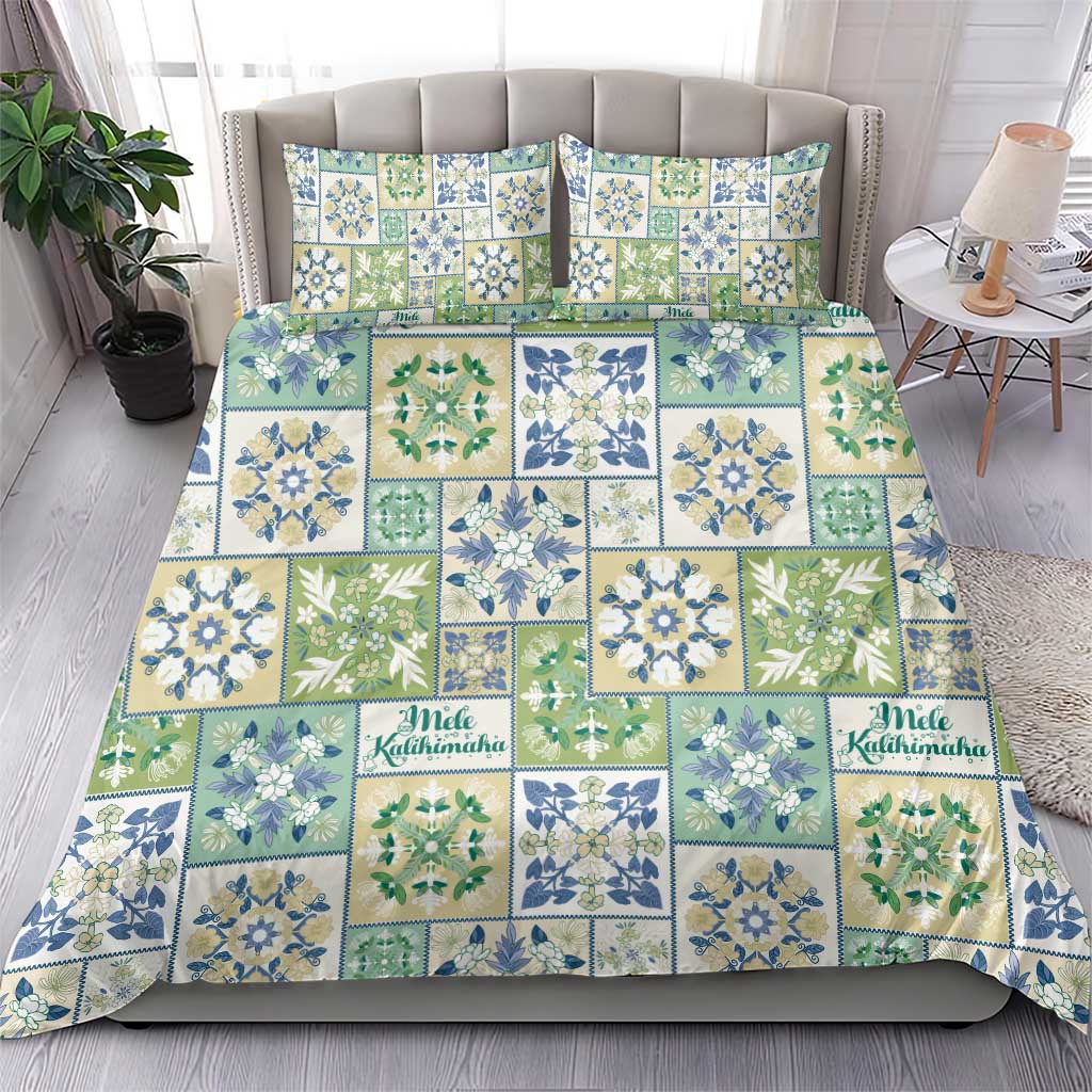 Mele Kalikimaka Hawaii Christmas Bedding Set Omaomao Seamless Floral Motif - Polynesian Pride