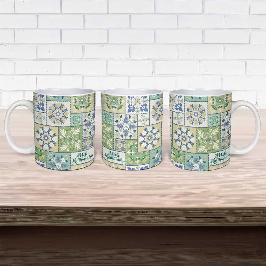 Mele Kalikimaka Hawaii Christmas Ceramic Mug Omaomao Seamless Floral Motif - Polynesian Pride
