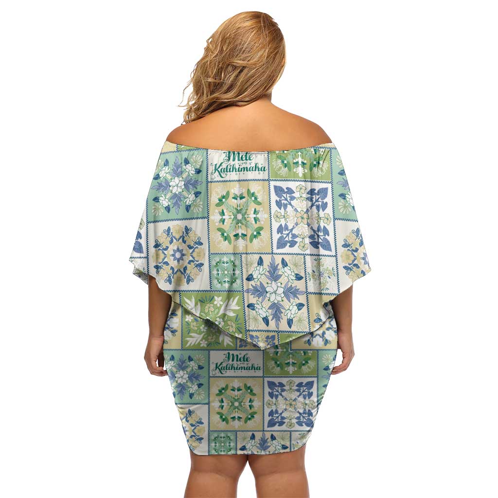 Mele Kalikimaka Hawaii Christmas Family Matching Off Shoulder Short Dress and Hawaiian Shirt Omaomao Seamless Floral Motif LT9 - Polynesian Pride