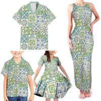 Mele Kalikimaka Hawaii Christmas Family Matching Tank Maxi Dress and Hawaiian Shirt Omaomao Seamless Floral Motif LT9 - Polynesian Pride