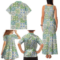 Mele Kalikimaka Hawaii Christmas Family Matching Tank Maxi Dress and Hawaiian Shirt Omaomao Seamless Floral Motif LT9 - Polynesian Pride