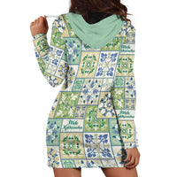 Mele Kalikimaka Hawaii Christmas Hoodie Dress Omaomao Seamless Floral Motif LT9 - Polynesian Pride