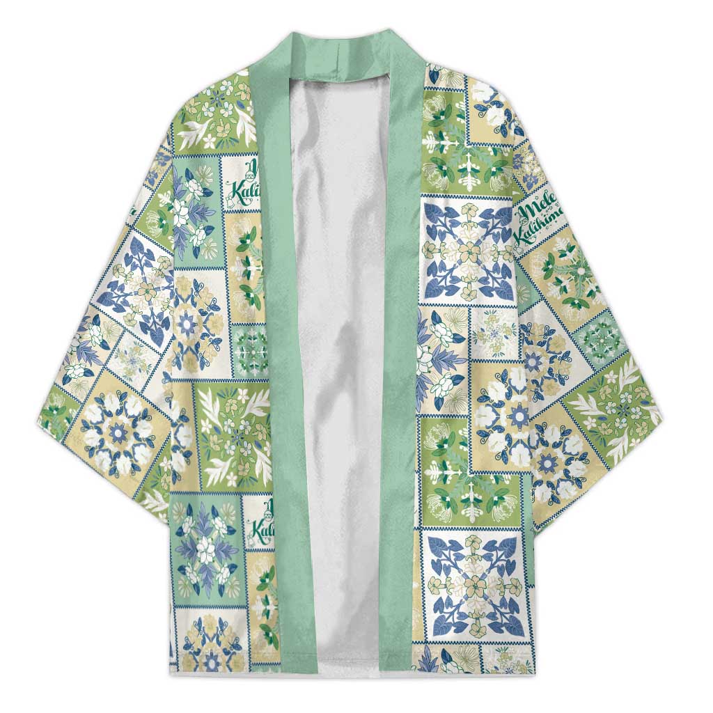 Mele Kalikimaka Hawaii Christmas Kimono Omaomao Seamless Floral Motif - Polynesian Pride