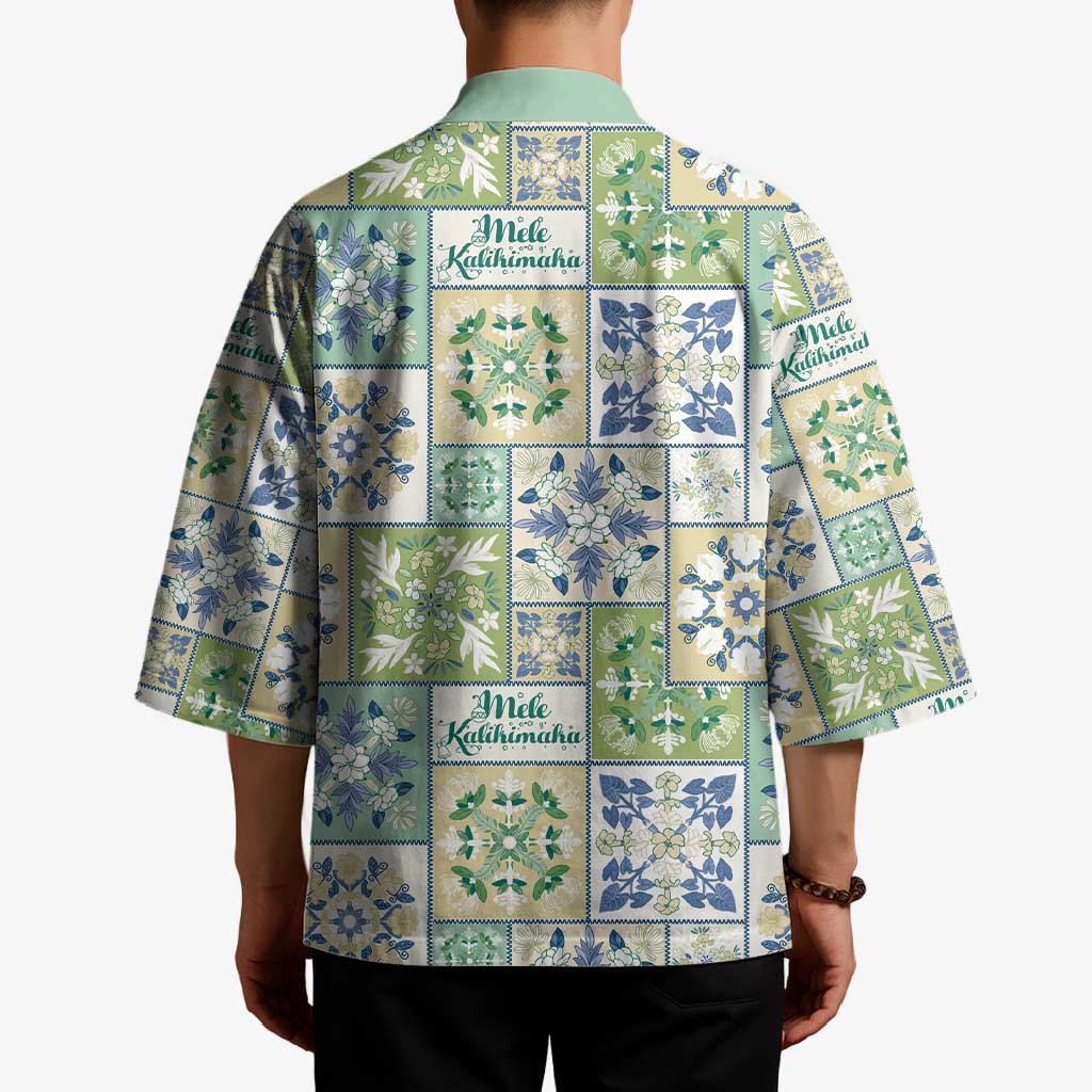 Mele Kalikimaka Hawaii Christmas Kimono Omaomao Seamless Floral Motif - Polynesian Pride