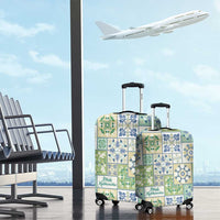 Mele Kalikimaka Hawaii Christmas Luggage Cover Omaomao Seamless Floral Motif - Polynesian Pride