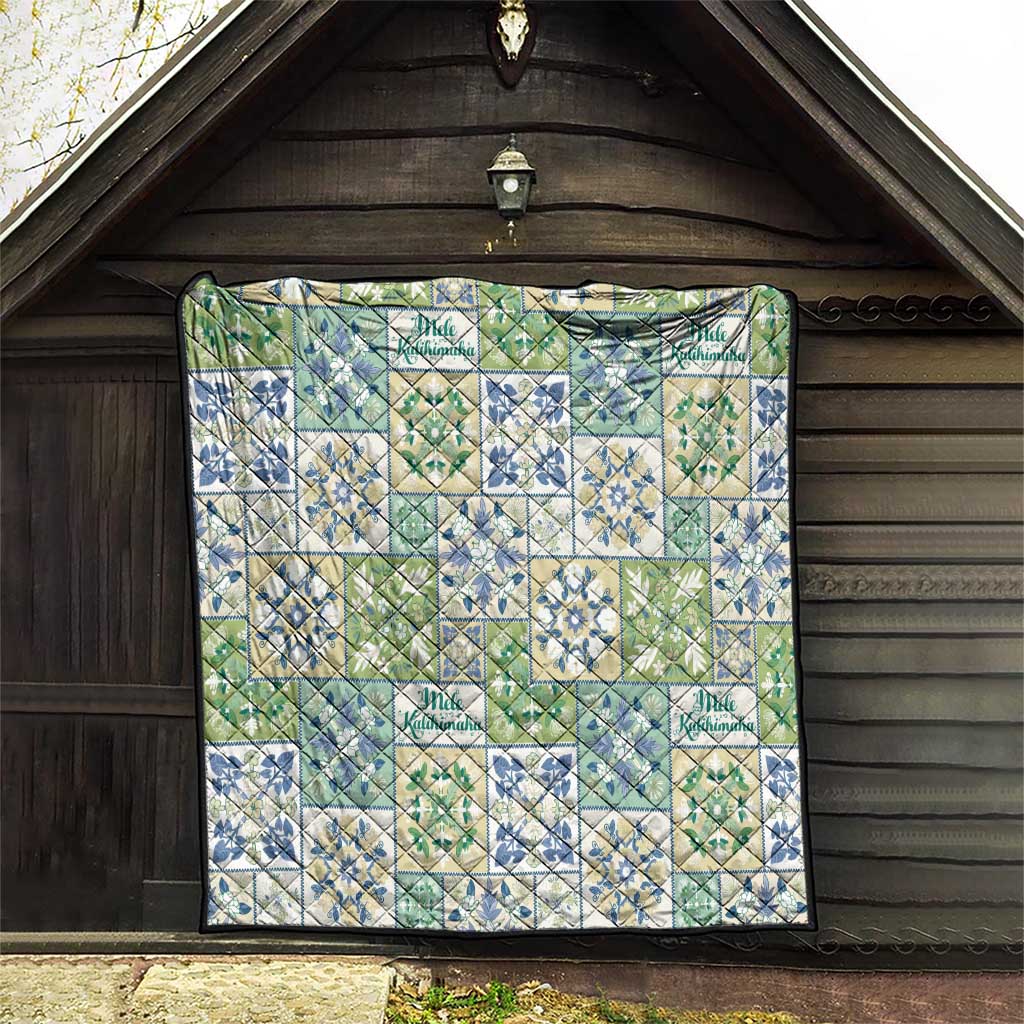 Mele Kalikimaka Hawaii Christmas Quilt Omaomao Seamless Floral Motif - Polynesian Pride