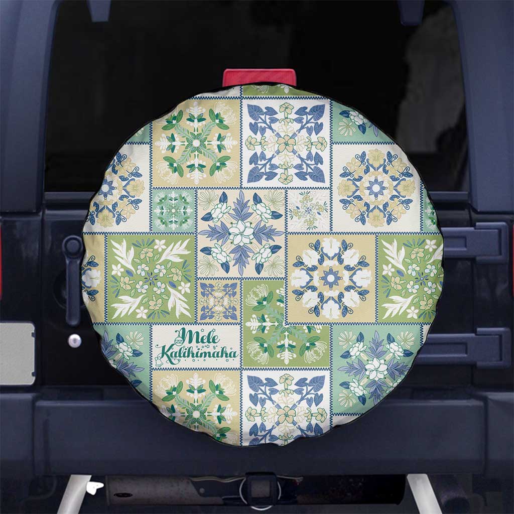 Mele Kalikimaka Hawaii Christmas Spare Tire Cover Omaomao Seamless Floral Motif - Polynesian Pride