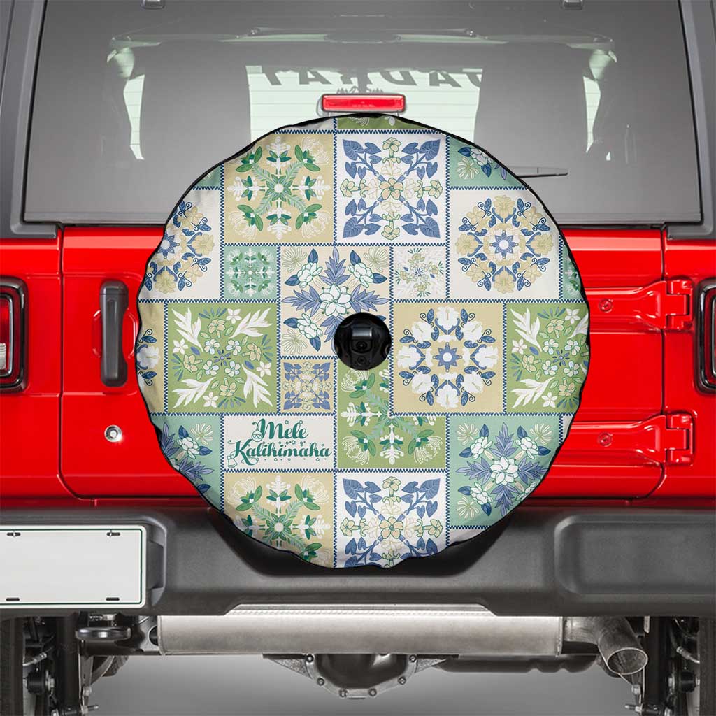 Mele Kalikimaka Hawaii Christmas Spare Tire Cover Omaomao Seamless Floral Motif - Polynesian Pride