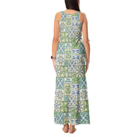 Mele Kalikimaka Hawaii Christmas Tank Maxi Dress Omaomao Seamless Floral Motif - Polynesian Pride
