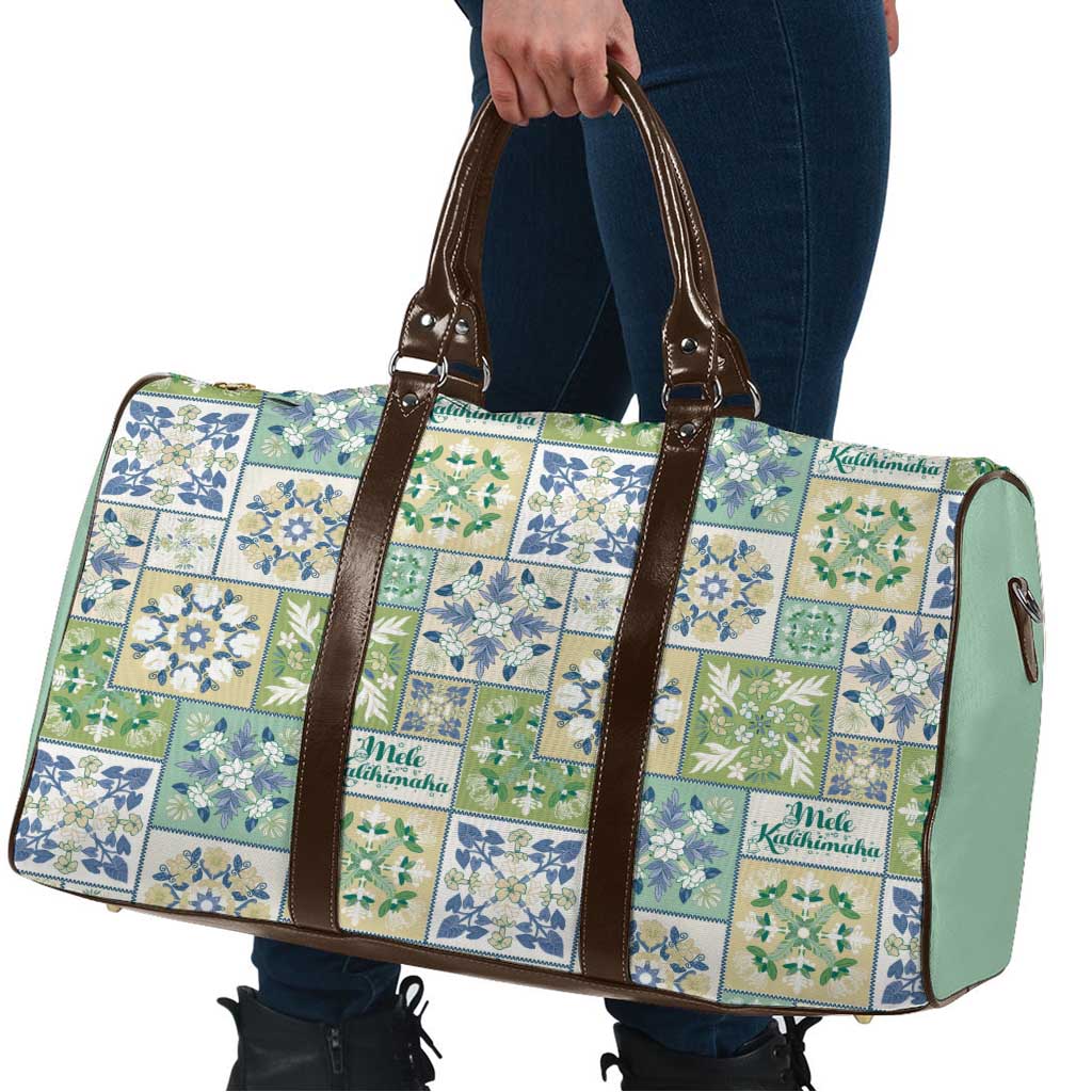 Mele Kalikimaka Hawaii Christmas Travel Bag Omaomao Seamless Floral Motif - Polynesian Pride