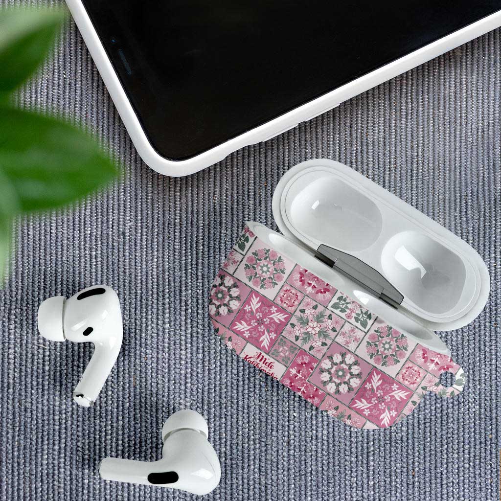 Mele Kalikimaka Hawaii Christmas AirPods Case Akala Seamless Floral Motif - Polynesian Pride