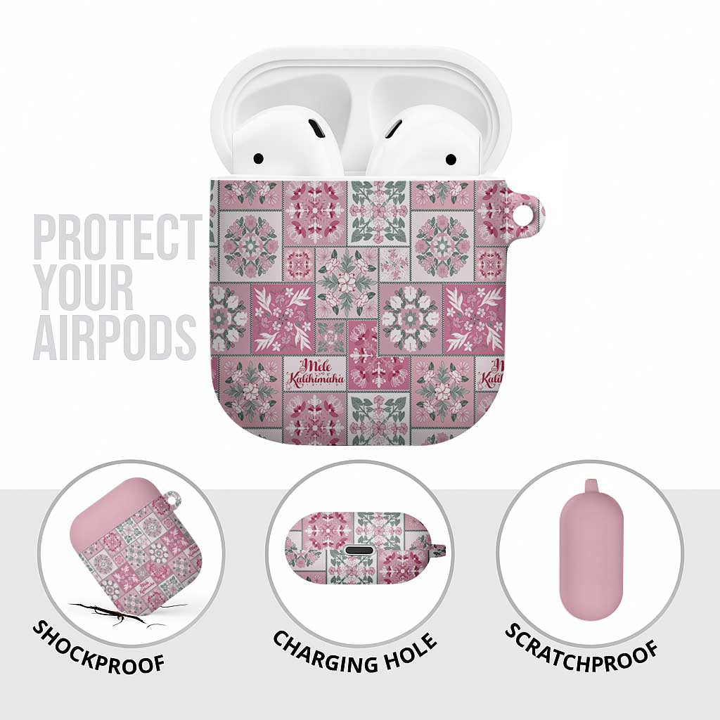 Mele Kalikimaka Hawaii Christmas AirPods Case Akala Seamless Floral Motif - Polynesian Pride