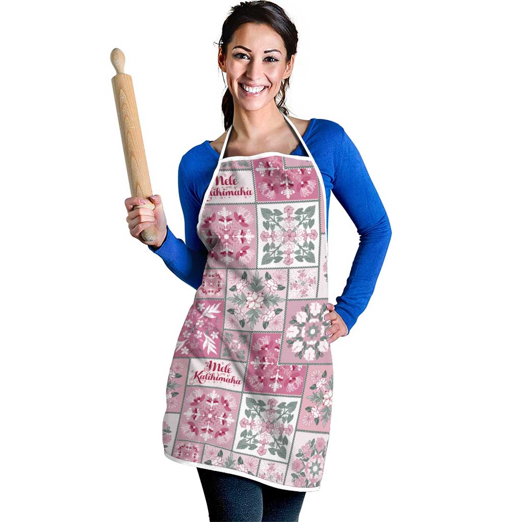 Mele Kalikimaka Hawaii Christmas Apron Akala Seamless Floral Motif - Polynesian Pride