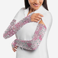 Mele Kalikimaka Hawaii Christmas Arm Sleeves Akala Seamless Floral Motif - Polynesian Pride