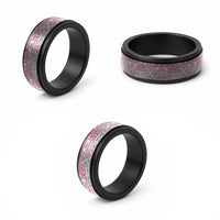 Mele Kalikimaka Hawaii Christmas Spinner Ring Akala Seamless Floral Motif - Polynesian Pride
