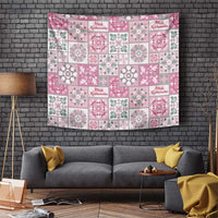 Mele Kalikimaka Hawaii Christmas Tapestry Akala Seamless Floral Motif - Polynesian Pride