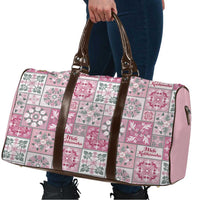 Mele Kalikimaka Hawaii Christmas Travel Bag Akala Seamless Floral Motif - Polynesian Pride
