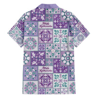 Mele Kalikimaka Hawaii Christmas Family Matching Off The Shoulder Long Sleeve Dress and Hawaiian Shirt Poni Seamless Floral Motif LT9 - Polynesian Pride