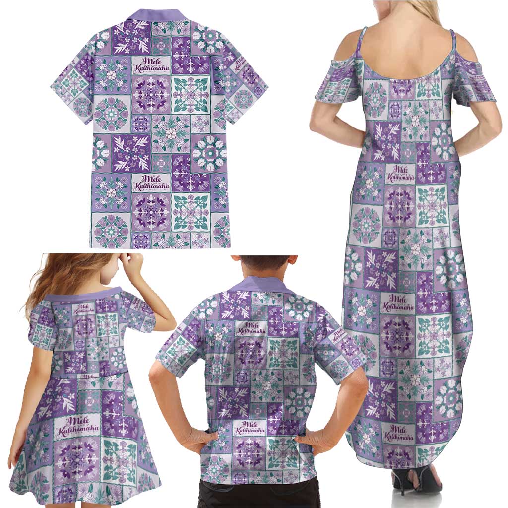 Mele Kalikimaka Hawaii Christmas Family Matching Summer Maxi Dress and Hawaiian Shirt Poni Seamless Floral Motif LT9 - Polynesian Pride