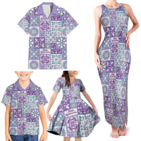 Mele Kalikimaka Hawaii Christmas Family Matching Tank Maxi Dress and Hawaiian Shirt Poni Seamless Floral Motif LT9 - Polynesian Pride