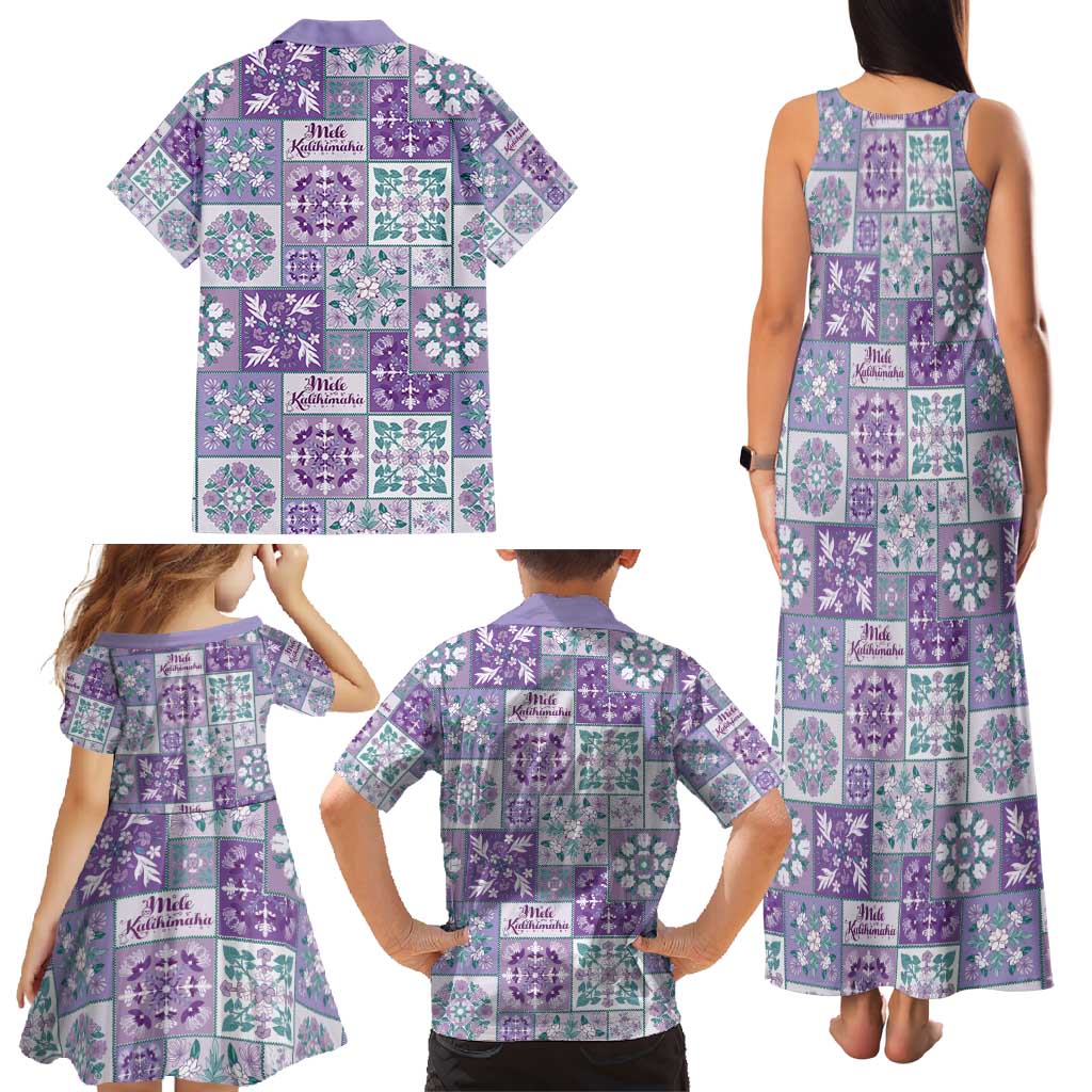 Mele Kalikimaka Hawaii Christmas Family Matching Tank Maxi Dress and Hawaiian Shirt Poni Seamless Floral Motif LT9 - Polynesian Pride