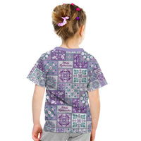 Mele Kalikimaka Hawaii Christmas Kid T Shirt Poni Seamless Floral Motif - Polynesian Pride