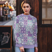 Mele Kalikimaka Hawaii Christmas Ugly Christmas Sweater Poni Seamless Floral Motif - Polynesian Pride