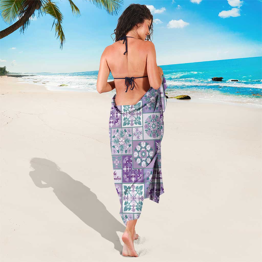 Mele Kalikimaka Hawaii Christmas Sarong Poni Seamless Floral Motif - Polynesian Pride