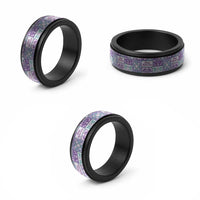 Mele Kalikimaka Hawaii Christmas Spinner Ring Poni Seamless Floral Motif - Polynesian Pride