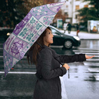 Mele Kalikimaka Hawaii Christmas Umbrella Poni Seamless Floral Motif - Polynesian Pride