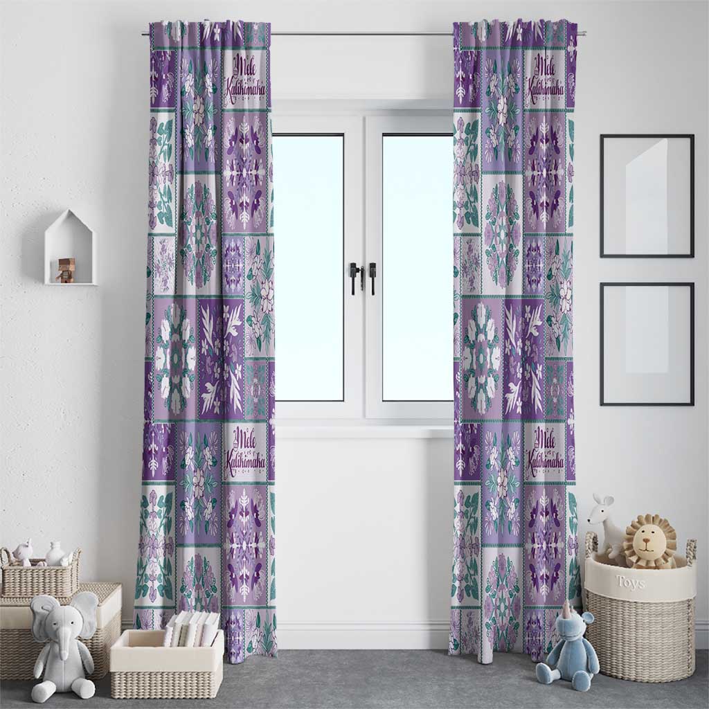Mele Kalikimaka Hawaii Christmas Window Curtain Poni Seamless Floral Motif - Polynesian Pride