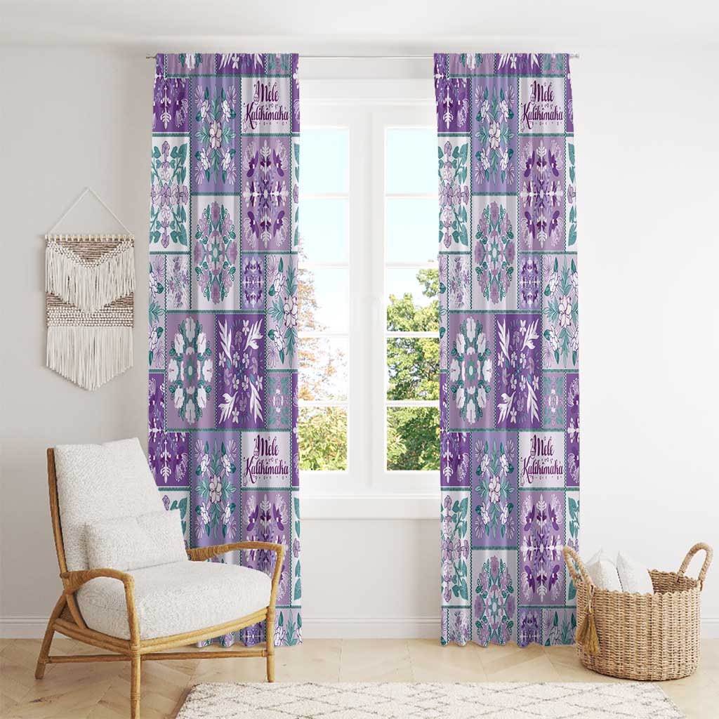 Mele Kalikimaka Hawaii Christmas Window Curtain Poni Seamless Floral Motif - Polynesian Pride