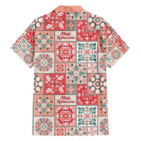 Mele Kalikimaka Hawaii Christmas Family Matching Long Sleeve Bodycon Dress and Hawaiian Shirt Ulaula Seamless Floral Motif LT9 - Polynesian Pride