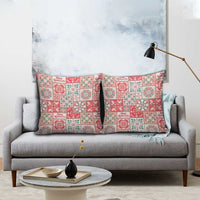 Mele Kalikimaka Hawaii Christmas Pillow Cover Ulaula Seamless Floral Motif - Polynesian Pride