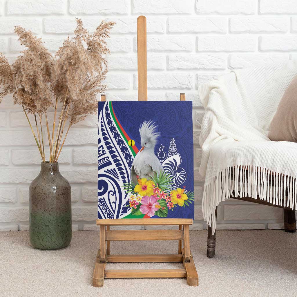New Caledonia Kagu Bird Canvas Wall Art Polynesian Tropical Flowers LT9 - Polynesian Pride