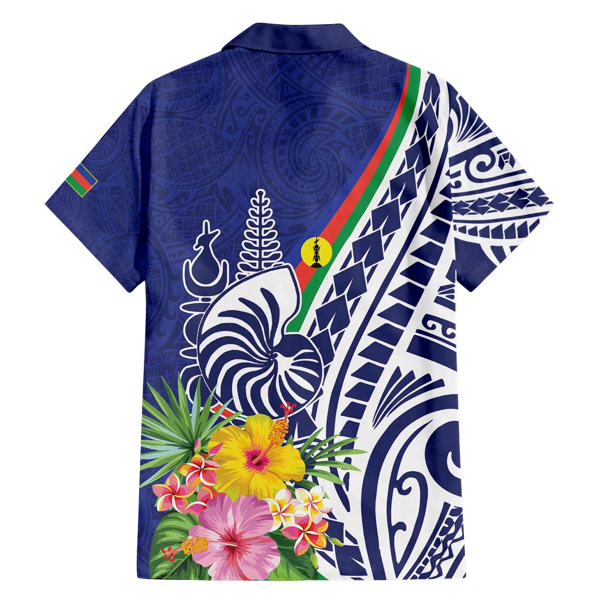 New Caledonia Kagu Bird Family Matching Off The Shoulder Long Sleeve Dress and Hawaiian Shirt Polynesian Tropical Flowers LT9 - Polynesian Pride