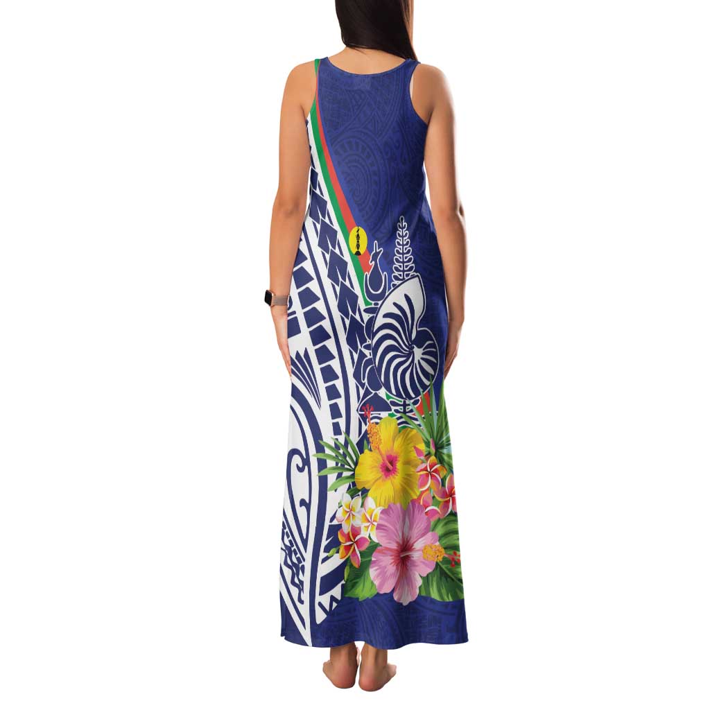 New Caledonia Kagu Bird Family Matching Tank Maxi Dress and Hawaiian Shirt Polynesian Tropical Flowers LT9 - Polynesian Pride